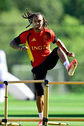 Belgian national football team - FIFA World Cup, WM, Weltmeisterschaft, Fussball 2026 - media activities 17 06 2026 RENTON, UNITED STATES OF AMERICA - JUNE 17 : Moreira Da Silva Diego defender of Belgium pictured during a training session of the Belgian national football team during the FIFA World Cup 2026 on June 17, 2026 in Renton, United States of America, 17 06 2026 Renton United States of America  Copyright: xJanxDexMeuleneirx