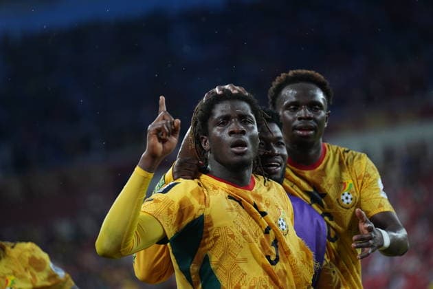 Ghana v Panama - FIFA World Cup, WM, Weltmeisterschaft, Fussball 2026 - Group L TORONTO, CANADA - JUNE 17: Caleb Yirenkyi (3) of Ghana celebrates after scoring a goal during 2026 FIFA World Cup First Stage Group L match between Ghana and Panama at Toronto Stadium (BMO Field) in Toronto, Ontario, Canada on June 17, 2026. Mert Alper Dervis Anadolu Ontario Canada. Editorial use only. Please get in touch for any other usage.  Copyright: x2026xAnadoluxMertxAlperxDervisx
