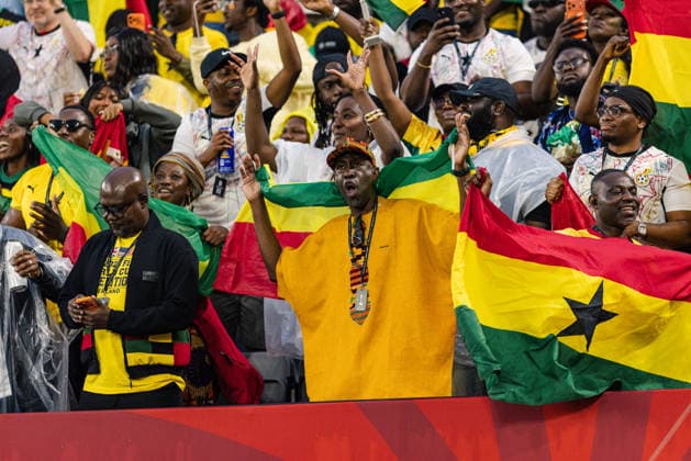 Ghana supporters cheer in support of their team during the FIFA World Cup, WM, Weltmeisterschaft, Fussball game between Ghana and Panama at Toronto Stadium on June 17, 2026 in Toronto, Ontario, Canada  Copyright: xCurtisxWongx xSPPx Sportspressphoto_SPR169415