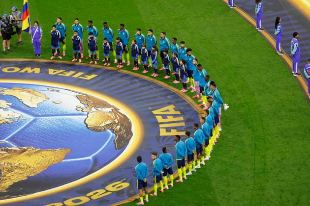 FIFA World Cup, WM, Weltmeisterschaft, Fussball 2026 - Group K - Uzbekistan vs Colombia Players of Colombia line up ahead of the FIFA World Cup 2026 Group K soccer match between Uzbekistan and Colombia, in Mexico City, Mexico, 17 June 2026. Mexico City Mexico  Copyright: xSASHENKAxGUTIERREZx