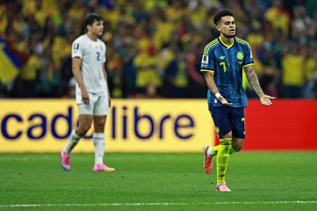 June 17, 2026, Mexico City, Mexico City, Mexico: Luis Diaz of Colombia celebrates after scoring the second goal of his team during the match between Uzbekistan and Colombia for the 1st round of the group K of the FIFA World Cup, WM, Weltmeisterschaft, Fussball 2026, at Mexico City Stadium, in Mexico City, Mexico on June 17, 2026. Photo: DiaEsportivo Mexico City Mexico - ZUMAh208 20260617_zsp_h208_020 Copyright: xHeulerxAndreyx