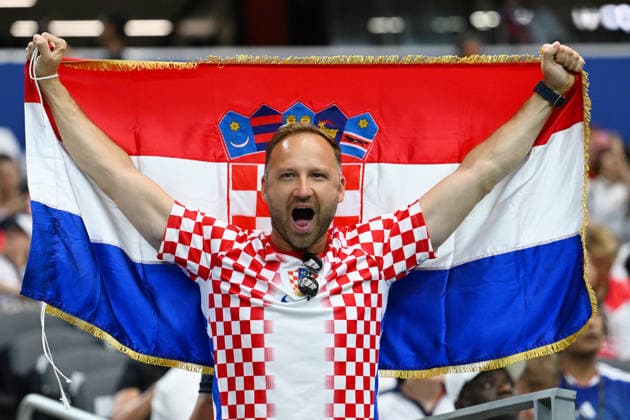 Croatia fans (CRO), JUNE 17, 2026 - Football Soccer : FIFA World Cup, WM, Weltmeisterschaft, Fussball 2026 Group L match between England 4-2 Croatia at Dallas Stadium in Arlington, Texas, USA.  aflo_334843405 KenjiroxMatsuox