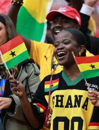 (260618) -- TORONTO, June 18, 2026 -- A fan of Ghana is seen before the group L match between Ghana and Panama at the 2026 FIFA World Cup, WM, Weltmeisterschaft, Fussball at Toronto Stadium in Toronto, Canada, on June 17, 2026. (Photo by Xinhua) (SP)CANADA-TORONTO-FOOTBALL-FIFA WORLD CUP-GROUP L-GHA VS PAN YangxShu 
