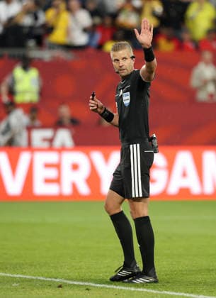 (260618) -- TORONTO, June 18, 2026 -- Referee Glenn Nyberg reacts during the group L match between Ghana and Panama at the 2026 FIFA World Cup, WM, Weltmeisterschaft, Fussball at Toronto Stadium in Toronto, Canada, on June 17, 2026. (Photo by Xinhua) (SP)CANADA-TORONTO-FOOTBALL-FIFA WORLD CUP-GROUP L-GHA VS PAN ZouxZheng 