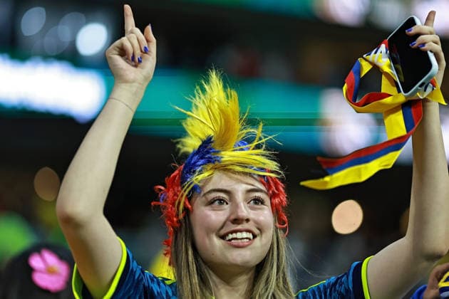 RECORD DATE NOT STATED 17th June 2026; Mexico City Stadium, Mexico City, Mexico; FIFA World Cup, WM, Weltmeisterschaft, Fussball Football, Group K Uzbekistan versus Colombia; A Colombian fan celebrates victory HeulerxAndrey DiaEsportivo