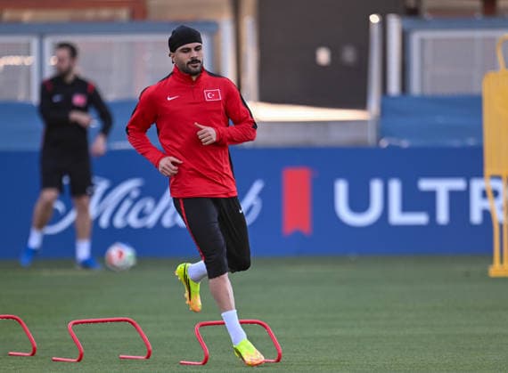 Turkish national football team holds 1st training session in US city of San Jose SAN JOSE, CALIFORNIA - JUNE 17: Eren Elmali of the Turkish national football team attends the training session in San Jose, California on June 17, 2026. Turkiye to face Paraguay on June 19 in their 2nd 2026 FIFA World Cup, WM, Weltmeisterschaft, Fussball match. Tayfun Coskun Anadolu California United States. Editorial use only. Please get in touch for any other usage.  Copyright: x2026xAnadoluxTayfunxCoskunx
