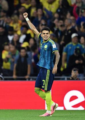 (260618) -- MEXICO CITY, June 18, 2026 -- Luis Diaz of Colombia celebrates his goal during the group K match between Uzbekistan and Colombia at the FIFA World Cup, WM, Weltmeisterschaft, Fussball 2026 in Mexico City, Mexico, June 17, 2026. (Photo by Xinhua) (SP)MEXICO-MEXICO CITY-FOOTBALL-FIFA WORLD CUP-GROUP K-UZB VS COL LucioxTavora 