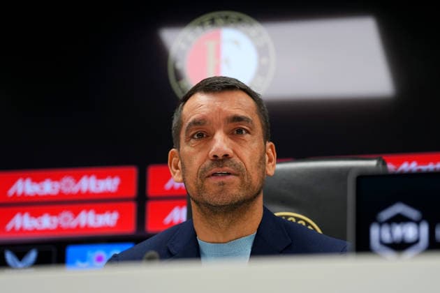 press conference, PK, Pressekonferenz Giovanni van Bronckhorst Rotterdam - Giovanni van Bronkhorst Coach of Feyenoord Rotterdam during a press conference to introduce the new staff. The press conference is at De Kuip on 18 June 2026 in Rotterdam, The Netherlands. (VK Sportphoto Yannick Verhoeven) Copyright: xYannickxVerhoevenx