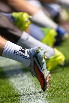 SOCCER - BL, WAC, training start WOLFSBERG,AUSTRIA,18.JUN.26 - SOCCER - ADMIRAL Bundesliga, Wolfsberger AC, training start. Image shows a feature with football boots.  GEPAxpictures xJamesxDoak