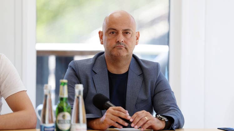 Football, 3rd Division, SV Waldhof Mannheim, press conference