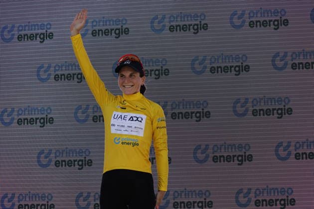 June 18, 2026, Locarno, Locarno, Tour de Suisse Women 2026 Stage 2 Locarno Locarno Elisa Longo Borghini 121 ITA UAE Team ADQ WTW stage winner and new wearer of the yellow jersey as leader of the Tour de Suisse Locarno Locarno Ticino Switzerland,detected_source_language Copyright: xJustPictures.ch FrancescoxMinghettix jp-en-FrMi-_NG_0755