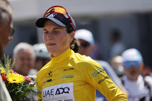 June 18, 2026, Locarno, Locarno, Tour de Suisse Women 2026 Stage 2 Locarno Locarno Elisa Longo Borghini 121 ITA UAE Team ADQ WTW stage winner and new wearer of the yellow jersey as leader of the Tour de Suisse Locarno Locarno Ticino Switzerland,detected_source_language Copyright: xJustPictures.ch FrancescoxMinghettix jp-en-FrMi-_NG_0805