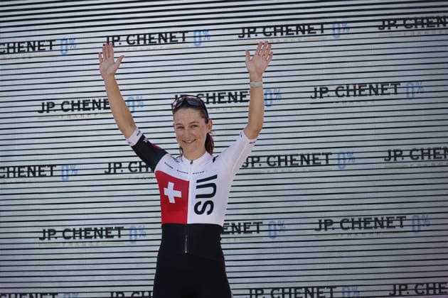 June 18, 2026, Locarno, Locarno, Tour de Suisse Women 2026 Stage 2 Locarno Locarno Lea Fuchs 152 SUI Switzerland NAT, winner of the Racer of the Day award Locarno Locarno Ticino Switzerland,detected_source_language Copyright: xJustPictures.ch FrancescoxMinghettix jp-en-FrMi-_NG_0940