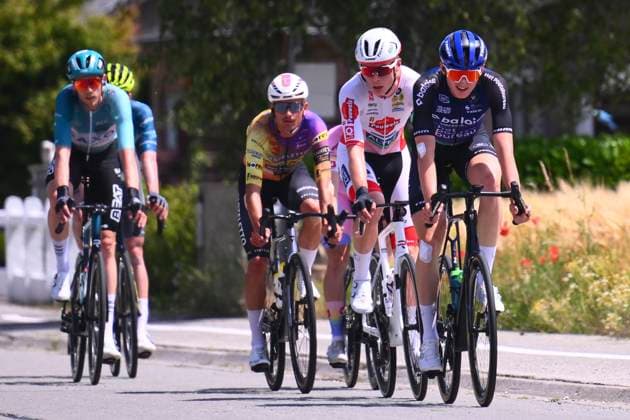 Baloise Belgium Tour 2026 Stage 2 KNOKKE-HEIST, BELGIUM - JUNE 18 : Hillen Michiel (BEL) of Baloise Verzekeringen - Het Poetsbureau Lions,Killy Jonah (USA) of Tarteletto - Isorex, Appel Stijn (NED) of BEAT CC p b Saxo, Broex Victor (NED) of Metec - SOLARWATT p b Mantel, Hannes Victor (BEL) of Aarco, Vandenberghe Viktor (BEL) of Pauwels Sauzen - Altez Industriebouw Cycling Team during stage 2 of the 95th edition of Baloise Tour of Belgium an UCI ProSeries 2.Pro cycling road race stage for Men Elite of 197.6 km with start in Merelbeke-Melle and finish in Knokke-Heist on June 18, 2026 in Knokke-Heist, Belgium, 18 06 2026 ( Motordriver Stephan Boone - Knokke-Heist Belgium  Copyright: xGvgx