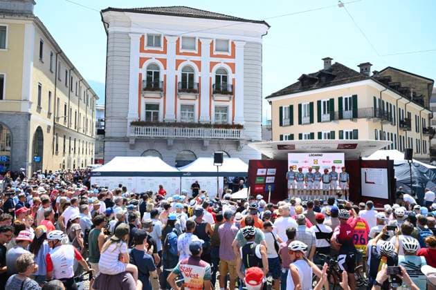 Tour de Suisse 2026 Stage 2 LOCARNO, SWITZERLAND - JUNE 18 : team Netcompany INEOS during stage 2 of the 89th edition of Tour de Suisse an UCI World Tour 2.UWT cycling road race stage for Men Elite of 157.7 km with start in Locarno and finish in Locarno on June 18, 2026 in Locarno, Switzerland, 18 06 2026 ( Motordriver Guy De Vuyst - Locarno Switzerland  Copyright: xVincentxKalutx