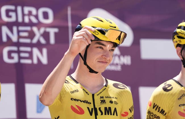 Poland s Patryk Goszczurny of Team Visma Lease A Bike Development during Stage 5 of the Giro Next Gen 2026, from Bacoli to Bacoli, Italy, Thursday, June 18, 2026.  Copyright: xMassimoxPaolone LaPressex