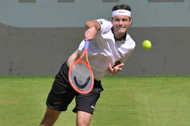 Taylor Fritz USA June 18, 2026 ¢ Tennis ¢ TERRA WORTMANN OPEN ¢ ATP 500, heristo arena Halle Westfalen, TERRA WORTMANN OPEN, North Rhine-Westphalia, Germany,detected_source_language Copyright: xpepphotox xPeterxEppingerx pep00321, pep_20260618_hm_374242