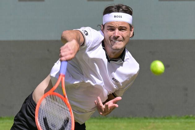 Taylor Fritz USA June 18, 2026 ¢ Tennis ¢ TERRA WORTMANN OPEN ¢ ATP 500, heristo arena Halle Westfalen, TERRA WORTMANN OPEN, North Rhine-Westphalia, Germany,detected_source_language Copyright: xpepphotox xPeterxEppingerx pep00321, pep_20260618_hm_374243