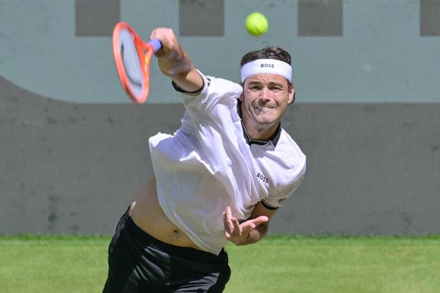 Taylor Fritz USA June 18, 2026 ¢ Tennis ¢ TERRA WORTMANN OPEN ¢ ATP 500, heristo arena Halle Westfalen, TERRA WORTMANN OPEN, North Rhine-Westphalia, Germany,detected_source_language Copyright: xpepphotox xPeterxEppingerx pep00321, pep_20260618_hm_374246