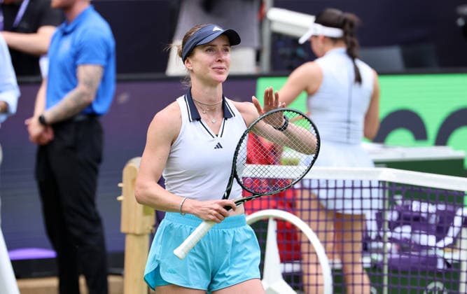 Elina Svitolina (UKR) celebrates after her victory over Eva Lys (GER) at the VANDA Pharmaceuticals Berlin Tennis Open, Womens Division, June 18, 2026,detected_source_language