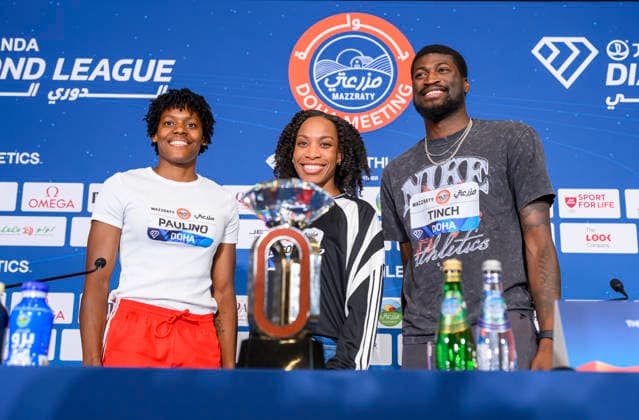 Athletics, Diamond League in Doha, press conference