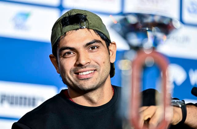 Doha Diamond League 2026 press conference, PK, Pressekonferenz Indian javelin thrower Neeraj Chopra , attends a press conference ahead of the Doha Diamond League 2026 - Mazzraty athletics Meeting in Doha, Qatar, June 18, 2026. The event will be held on June 19. DOHA Qatar Copyright: xNOUSHADx