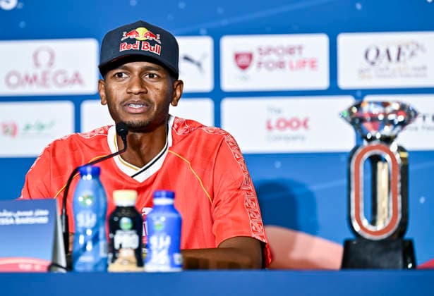 Doha Diamond League 2026 press conference, PK, Pressekonferenz Qatari high jumper Mutaz Essa Barshim , attends a press conference ahead of the Doha Diamond League 2026 - Mazzraty athletics Meeting in Doha, Qatar, June 18, 2026. The event will be held on June 19. DOHA Qatar Copyright: xNOUSHADx