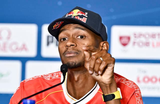 Doha Diamond League 2026 press conference, PK, Pressekonferenz Qatari high jumper Mutaz Essa Barshim , attends a press conference ahead of the Doha Diamond League 2026 - Mazzraty athletics Meeting in Doha, Qatar, June 18, 2026. The event will be held on June 19. DOHA Qatar Copyright: xNOUSHADx