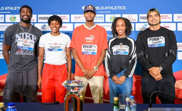 Athletics, Doha Diamond League, press conference