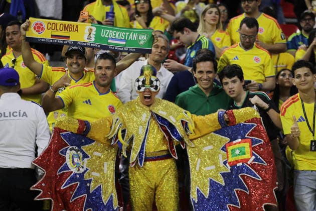 Uzbekistan v Colombia FIFA World Cup, WM, Weltmeisterschaft, Fussball Group K Match Colombia national team, Nationalteam fans walks to Mexico City Stadium to support their owner team during the FIFA World Cup Group K match between Colombia and Uzbekistan. on June 17, 2026 in Mexico City, Mexico. Mexico City CDMX Mexico Copyright: xIanxRoblesx