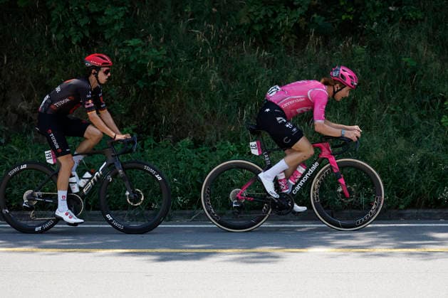 June 18, 2026, Locarno, Locarno, Tour de Suisse 2026 Stage 2 Locarno Locarno Colby Simmons 37 USA EF Education Easypost WT and Marco Brenner 191 GER Tudor Pro Cycling Team PRT Locarno Locarno Ticino Switzerland,detected_source_language Copyright: xJustPictures.ch FrancescoxMinghettix jp-en-FrMi-_NG_1103