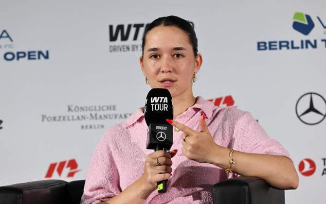 Eva Lys (GER) in an interview, press conference, portrait, close-up, sports, VANDA Pharmaceuticals Berlin Tennis Open, Womens, June 18, 2026,detected_source_language