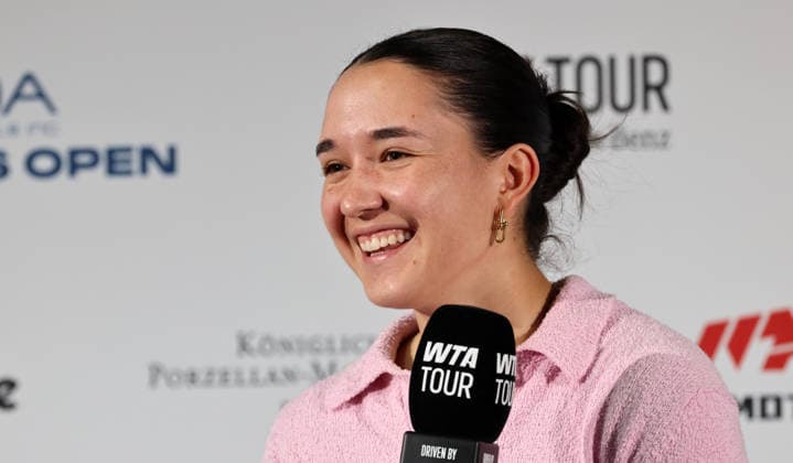 Eva Lys (GER) in an interview, press conference, portrait, close-up, sports, VANDA Pharmaceuticals Berlin Tennis Open, Womens, June 18, 2026,detected_source_language