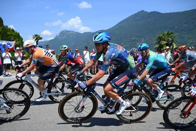 Tour de Suisse 2026 Stage 2 LOCARNO, SWITZERLAND - JUNE 18 : Vervaeke Louis (BEL) of Soudal Quick-Step during stage 2 of the 89th edition of Tour de Suisse an UCI World Tour 2.UWT cycling road race stage for Men Elite of 157.7 km with start in Locarno and finish in Locarno on June 18, 2026 in Locarno, Switzerland, 18 06 2026 ( Motordriver Guy De Vuyst - Locarno Switzerland  Copyright: xVincentxKalutx
