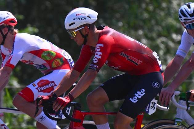 Baloise Belgium Tour 2026 Stage 2 KNOKKE-HEIST, BELGIUM - JUNE 18 : De Schuyteneer Steffen (BEL) of Lotto Intermarche during stage 2 of the 95th edition of Baloise Tour of Belgium an UCI ProSeries 2.Pro cycling road race stage for Men Elite of 197.6 km with start in Merelbeke-Melle and finish in Knokke-Heist on June 18, 2026 in Knokke-Heist, Belgium, 18 06 2026 ( Motordriver Stephan Boone - Knokke-Heist Belgium  Copyright: xGvgx