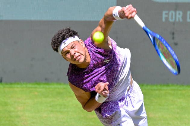 Ben Shelton USA June 18, 2026 ¢ Tennis ¢ TERRA WORTMANN OPEN ¢ ATP 500, heristo arena Halle Westfalen, TERRA WORTMANN OPEN, North Rhine-Westphalia, Germany,detected_source_language Copyright: xpepphotox xPeterxEppingerx pep00321, pep_20260618_hm_374316