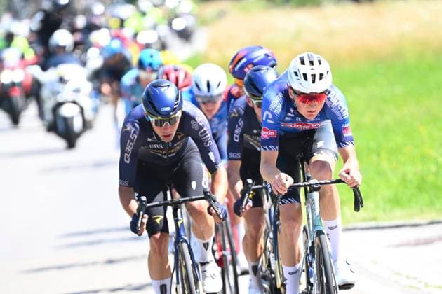 Tour de Suisse 2026 Stage 2 LOCARNO, SWITZERLAND - JUNE 18 : Verstrynge Emiel (BEL) of Alpecin - Premier Tech during stage 2 of the 89th edition of Tour de Suisse an UCI World Tour 2.UWT cycling road race stage for Men Elite of 157.7 km with start in Locarno and finish in Locarno on June 18, 2026 in Locarno, Switzerland, 18 06 2026 ( Motordriver Guy De Vuyst - Locarno Switzerland  Copyright: xVincentxKalutx
