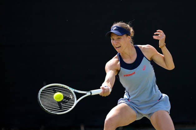 Lexus Nottingham Open - Day Four Viktorija Golubic competes during her round of 16 singles match at the 2026 Lexus Nottingham Open Women s tennis tournament at the Nottingham Tennis Centre in Nottingham, England, on June 18, 2026. Nottingham Great Britain United Kingdom  Copyright: xOwenxHammondx originalFilename:hammond-2026lexu260618_npeht.jpg