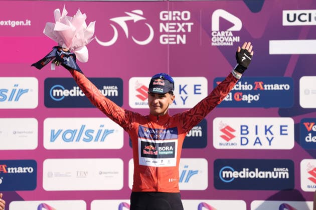 Italy s Davide Donati of Red Bull - Bora - Hansgrohe Rookies during Stage 5 of the Giro Next Gen 2026, from Bacoli to Bacoli, Italy, Thursday, June 18, 2026.  Copyright: xMassimoxPaolone LaPressex