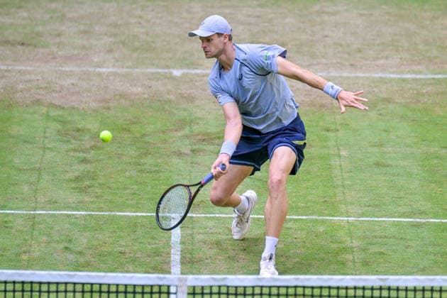 Yannick Hanfmann GER June 18, 2026 ¢ Tennis ¢ TERRA WORTMANN OPEN ¢ ATP 500, heristo arena Halle Westfalen, TERRA WORTMANN OPEN, North Rhine-Westphalia, Germany,detected_source_language Copyright: xpepphotox xPeterxEppingerx pep00321, pep_20260618_hm_374932
