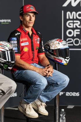 Foto IPP Enrico Schiavi Brno - Ostrova?ice 18-06-2025 MotoGP Gran Premio Motociclismo della Repubblica Ceca 2026 press conference, PK, Pressekonferenz nella foto: Marc Marquez - Ducati Lenovo Team Brno - Ostrova?ice italy REPUBBLICA CECA ITALY  Copyright: xR4924_italyphotopressx