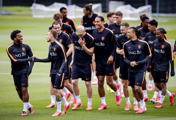 KANSAS CITY - The players during a training session of the Dutch national team, Nationalteam at the KC Current Training Facility, on June 18, 2026, in Kansas City. The Dutch team is preparing for the match against Sweden during the FIFA World Cup, WM, Weltmeisterschaft, Fussball ROBIN VAN LONKHUIJSEN ANP xVIxANPxSportx xxANPxIVx 561355716 originalFilename: 561355716.jpg