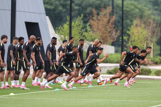 Brazil s players are seen during a training session in Columbia Park fields, Morristown, USA, 18 June 2026. Brazil s training session !ACHTUNG: NUR REDAKTIONELLE NUTZUNG!  Copyright: xSebastiaoxMoreirax GRAF919 20260618-55020637223_1