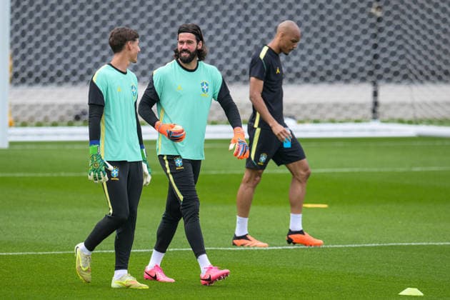 Soccer, 2026 World Cup, 20260618, Brazil Training. Pictured from left Copyright: Passion2Press MarkusxFischerx