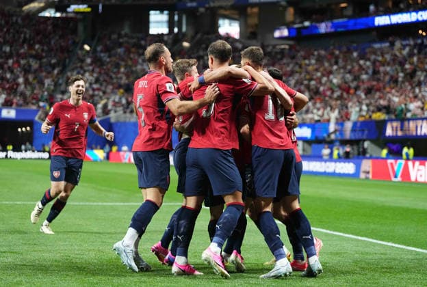 Michal Sadilek of Czechia scores and celebrates his teams first goal during the match between Czechia and South Africa in Group A of the 2026 FIFA World Cup at Atlanta Stadium in Atlanta, United States, on June 18, 2026. Photo by DeFodi Images (Thor Wegner),detected_source_language
