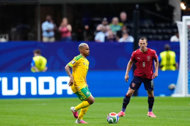 Czechia v South Africa - FIFA World Cup, WM, Weltmeisterschaft, Fussball 2026 - Group A ATLANTA, UNITED STATES - JUNE 18: Oswin Appollis of South Africa controls the ball during the 2026 FIFA World Cup First Stage Group A match between Czechia and South Africa at Mercedes-Benz Stadium (Atlanta Stadium) in Atlanta, Georgia, United States on June 18, 2026. Jose Hernandez Anadolu Georgia United States. Editorial use only. Please get in touch for any other usage.  Copyright: x2026xAnadoluxJosexHernandezx