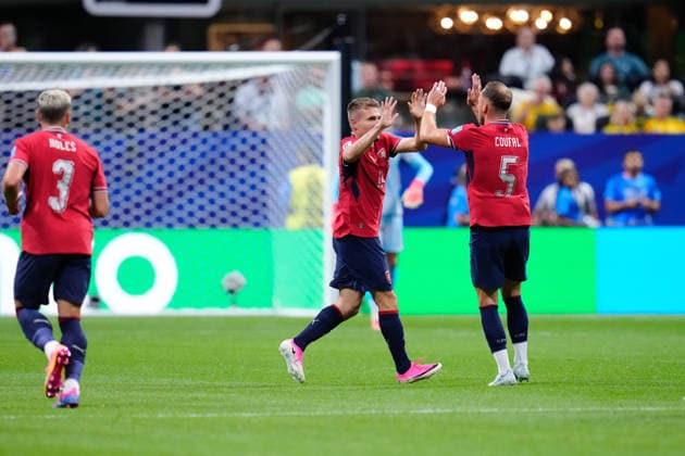 June 18, 2026, Arlington, Texas, United States: Michal Sadilek of Czechia celebrates a goal during the FIFA World Cup, WM, Weltmeisterschaft, Fussball 2026 Group A match between Czechia and South Africa at Atlanta Stadium on June 18, 2026 in Atlanta, Georgia. Czechia V South Africa: Group A - FIFA World Cup 2026  - ZUMAa181 20260618_zaa_a181_010 Copyright: xJosexBretonx