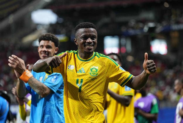 Teboho Mokoena of South Africa celebrates during the match between Chezia and South Africa in Group A of the 2026 FIFA World Cup at Atlanta Stadium in Atlanta, United States, on June 18, 2026. Photo by DeFodi Images (Thor Wegner),detected_source_language