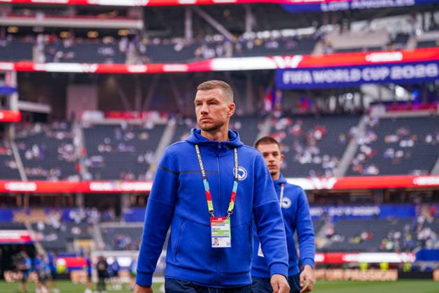 USA Soccer 2026 FIFA World Cup Group Stage Group B Switzerland vs. Bosnia and Herzegovina Los Angeles Stadium (SoFi Stadium) Inglewood, Los Angeles County, California Edin Džeko Bosnia and Herzegovina 11,detected_source_language Copyright: xJOERANxSTEINSIEKx