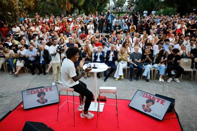 OGC NICE - CEREMONIE POUR DANTE PHOTOPQR NICE MATIN Dylan Meiffret ; Nice ; 18 06 2026 ; Ceremonie d hommage a Dante qui prend sa retraite de l OGC Nice, a la villa Massena, en presence de nombreux fans. Nice, France, june 18th 2026 Obrigado, Dante: A final farewell to the Captain OGC Nice and the City of Nice welcomed 1,000 people to the Villa Masséna for a tribute to Dante. After ten years in the red and black, Dante is preparing to turn the page on this exceptional chapter of his story with OGC Nice. Nice France  Copyright: xPHOTOPQR NICExMATIN MAXPPPxDylanxMeiffretx 20260618NIM3243 20260618NIM3235